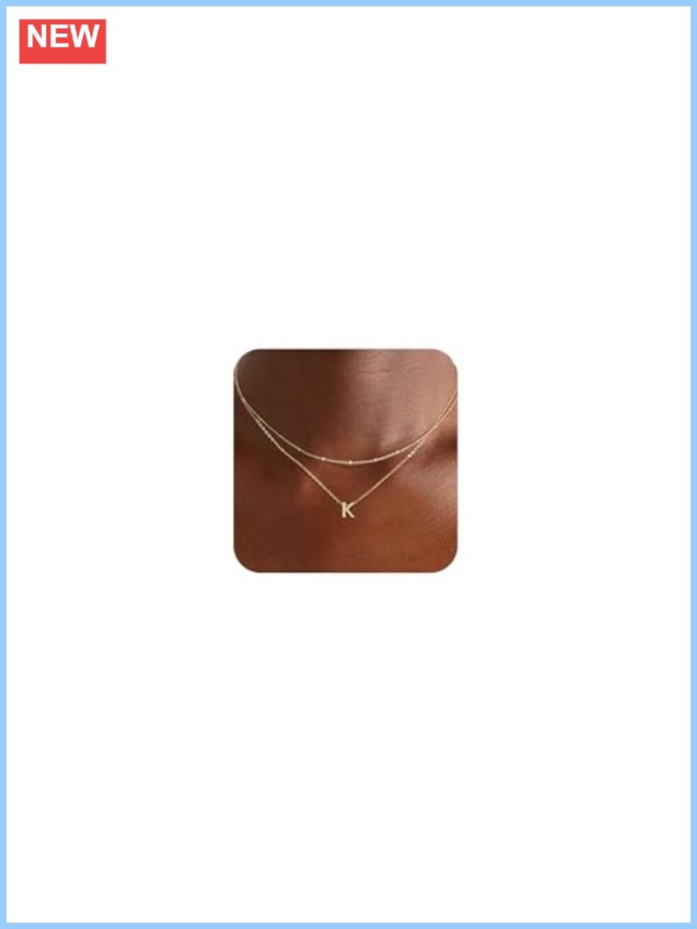 14k Gold Plated Initial Pendant Necklace, Letter A-Z Monogram Jewelry, Dainty